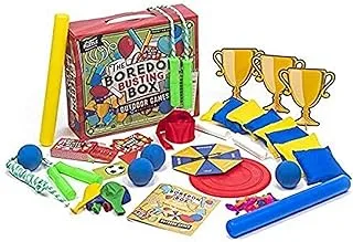 The Outdoor Boredom Busting Box - Huge outdoor games set - Over 45 activities from treasure hunt to limbo by Professor Puzzle.