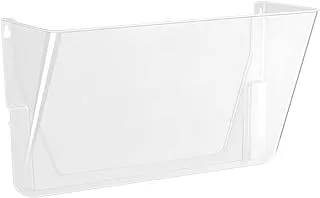 Amazon Basics Expandable Wall Pockets, Plastic Wall File Organizer, Stackable, Letter Size, Clear