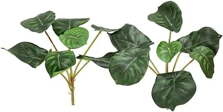 YATAI Alocasia Baginda Plant Artificial Leaves Bunch Flowers Spray Artificial Plants Leaf Wholesale Fake Flowers Plastic Plants for Home Indoor Table Vase Centerpiece Christmas Ornaments (2)