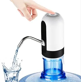 Showay Water Bottle Pump Jug Dispenser Usb Charging Automatic Drinking Portable Electric Dispenser, White