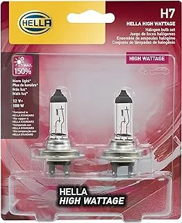 Hella H7 100Wtb لمبات عالية القوة ، 12 فولت ، قطعتان