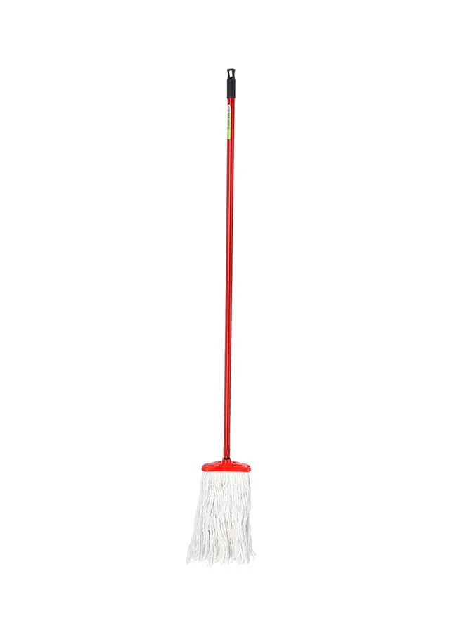 Royalford Floor Mop Red Stick And White Cotton 2kg