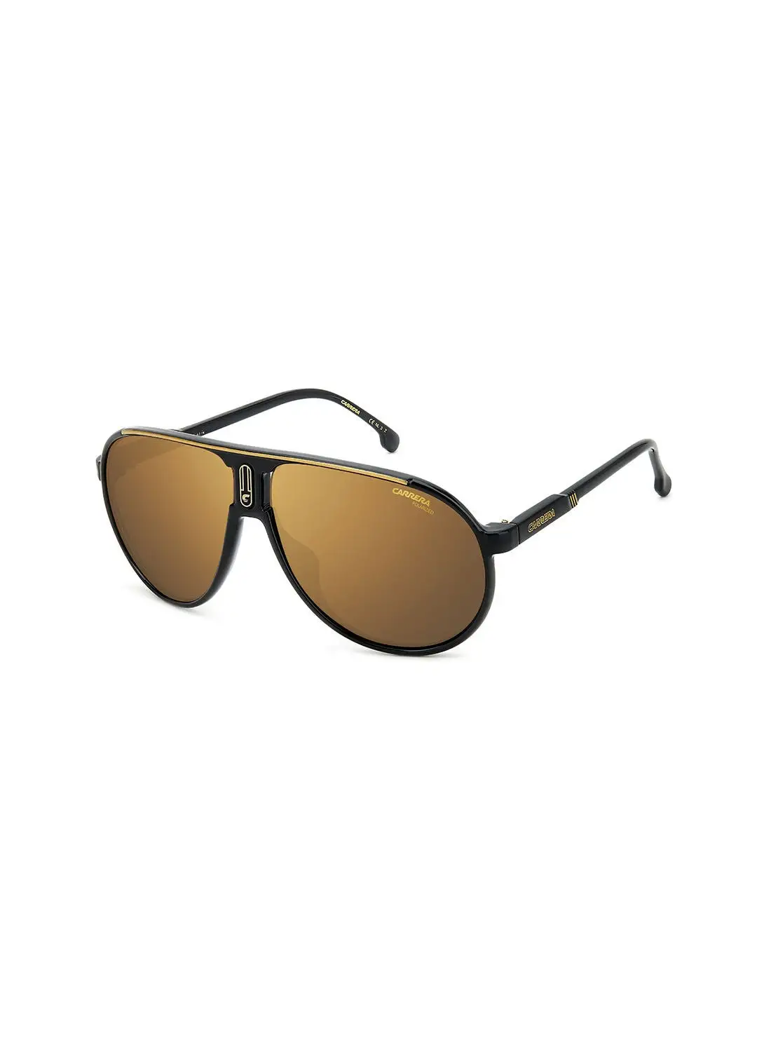 Carrera Unisex UV Protection Pilot Sunglasses - Champion65/N Blk Gold 62 - Lens Size: 62 Mm