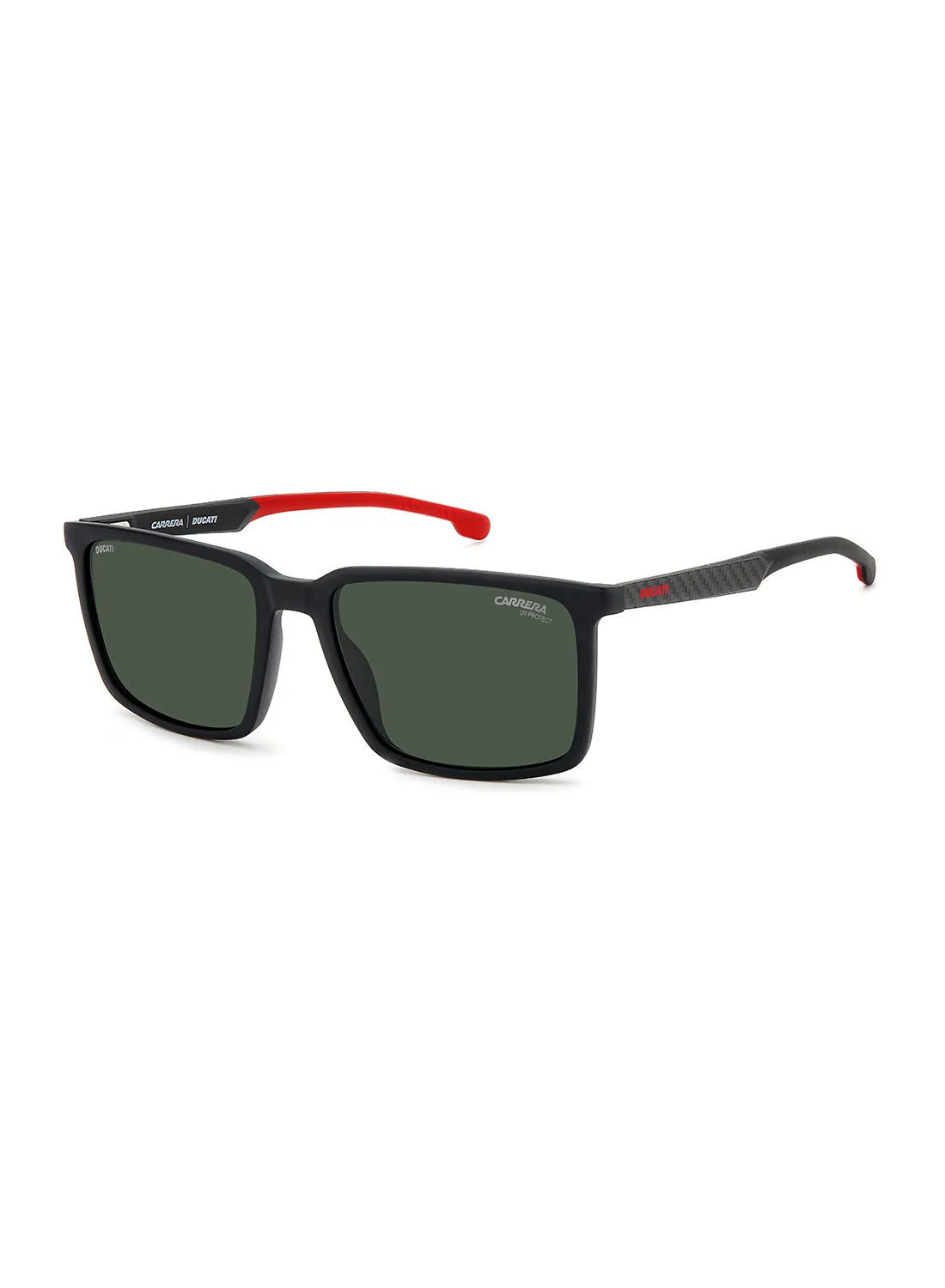 Carrera Men's UV Protection Rectangular Sunglasses - Carduc 023/S Black Red 56 - Lens Size: 56 Mm