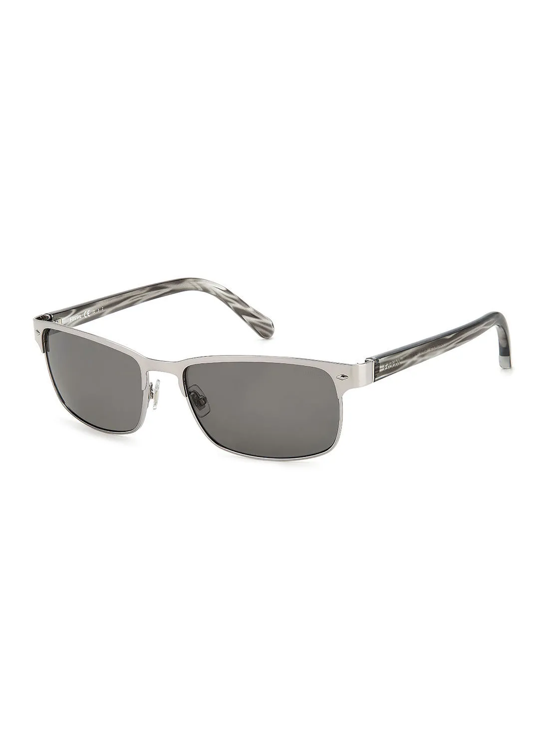 FOSSIL Men's UV Protection Rectangular Sunglasses - Fos 3000/P/S Ruthenium 57 - Lens Size: 57 Mm