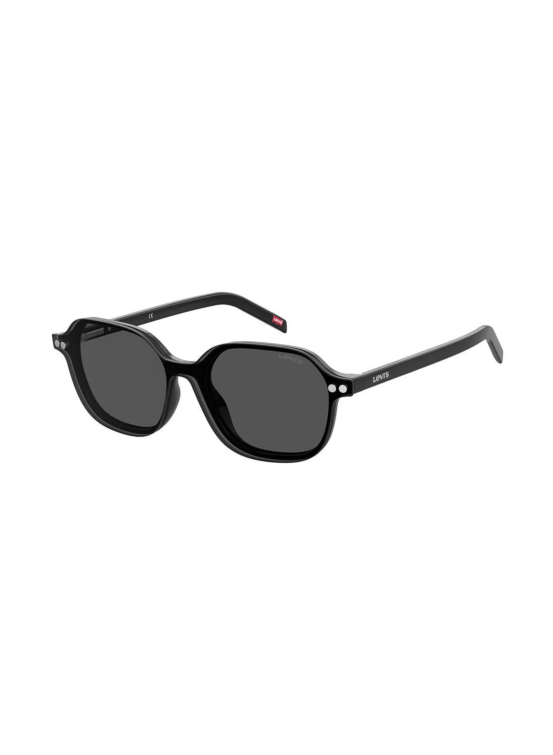 Levi's Unisex UV Protection Semi-Oval Sunglasses - Lv 1024/Cs Black 52 - Lens Size: 52 Mm