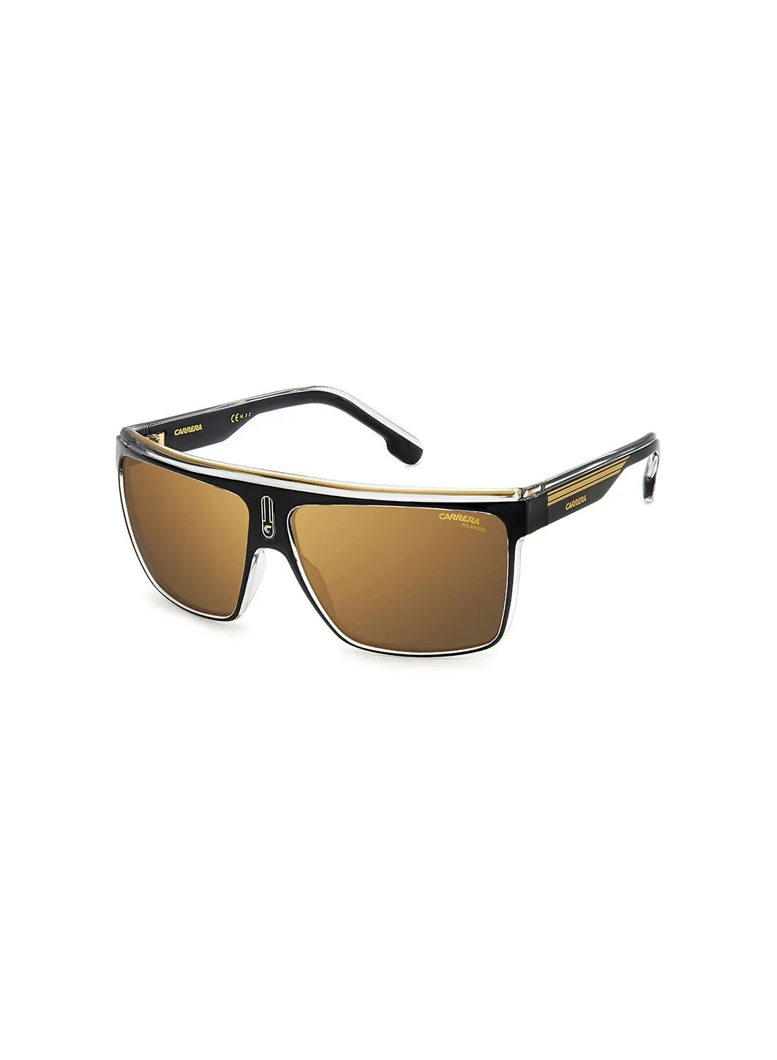 Carrera Men's UV Protection Sunglasses - Carrera 22/N Blk Gold 63 - Lens Size: 63 Mm