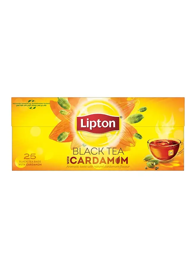 Lipton Flavoured Black Tea Cardamom 25 Teabags 50grams