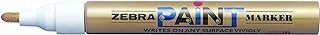 Zebra Gold Paint Marker 3 mm Free Ink System Oil-based Paint Marker - Gold 1 Count