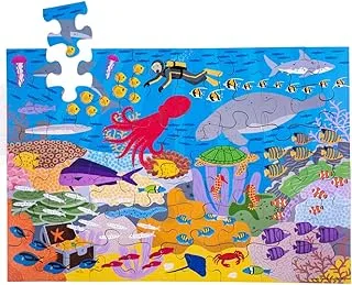 Bigjigs Toys Children's Wooden Under the Sea Floor Jigsaw Puzzle (48 Piece)