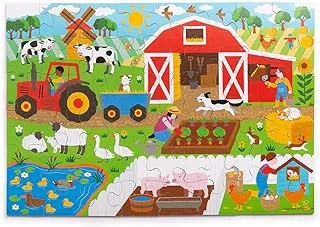 Bigjigs Toys BJ913 Farmyard Floor Puzzle (48 piece), multicoloured