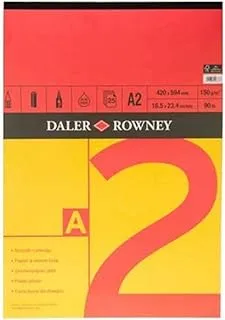 DR A2 Red and Yellow Gummed Pad, GDASAP2