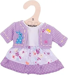 Bigjigs Toys Lilac Dress and Cardigan (for 28cm Doll)