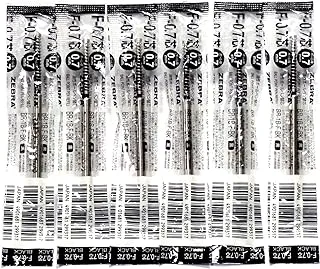 Zebra F-0.7 Black Ink Refill (BR-1B-F-BK), for NuSpiral CC 0.7mm Ballpoint Pen (BA51), × 6 Pack/Total 6 pcs (Japan Import)