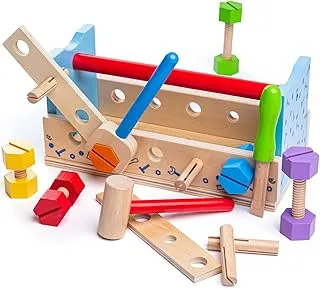 Bigjigs Toys My Wooden Workbench with Tools - Construction for Kids