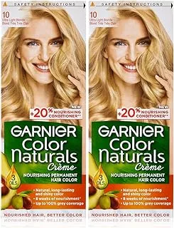 Garnier Color Naturals, 10.0 Ultra Light Blonde, Permanent Hair Color, Pack Of 2