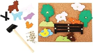 Bigjigs Toys Pin-a-Shape (Farm) - Tap Tap Art Set