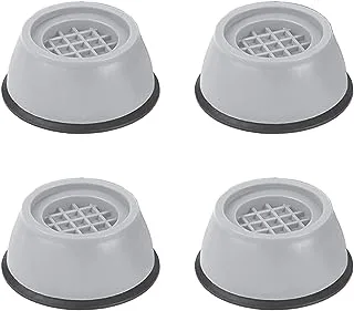 VIBRAT Washer Dryer Anti Vibration Pads with Suction Cup Feet, Fridge Washing Machine Leveling Feet Anti Walk Pads Shock Absorber Furniture Lifting Base(4 Piece).