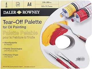 Daler Rowney Tear-Off Paper Palette for Oil Colour A4-50 Sheets