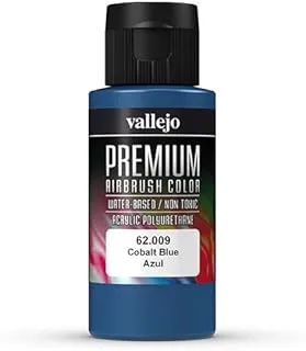 Vallejo 62.009 Premium Acrylic Polyurethane Water Based Air Brush Color 60 ml, Cobalt Blue