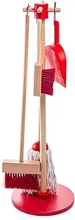 Bigjigs Toys Wooden Cleaning Set with Broom, Mop & Dustpan and Brush