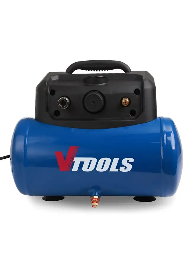 VTOOLS 6 Liter Portable Air Compressor with 1.5 HP Motor Blue