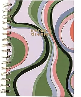 Graphique Hardbound Spiral Journal | Groovy Notes Design | Premium Paper | Notebook | Diary | Lists | Record Month and Date | Great Gift | 160 Ruled Pages | 6.25” x 8.25”