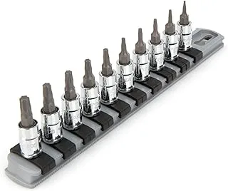 TEKTON 1/4 Inch Drive Torx Bit Socket Set, 10-Piece (T6-T30) | SHB90103