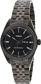 Timex Men's Waterbury Legacy Day-Date 41mm TW2V17700VQ Quartz Watch, Gunmetal/Black