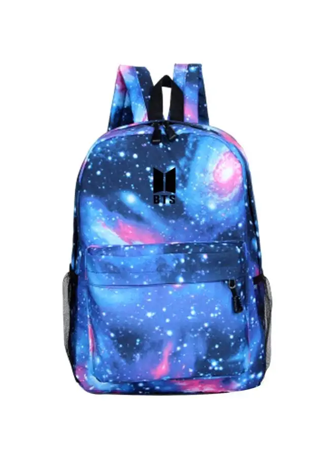 BTS Printed Backpack Blue/White