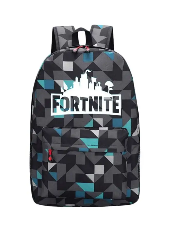 Generic Luminous Fortnite Printed Backpack Black/Grey/White