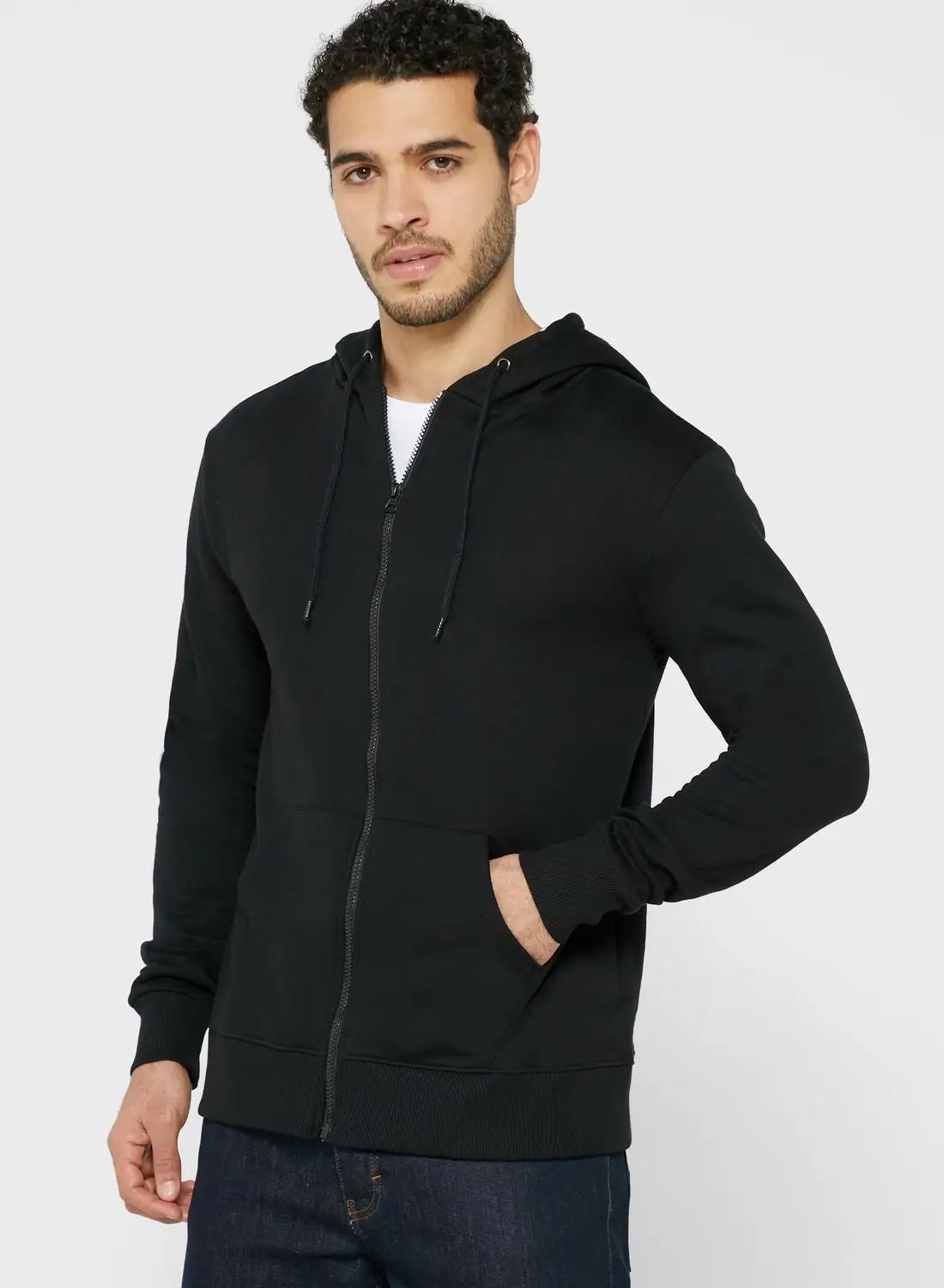 Seventy Five Basics Essential Zip Through Hoodie