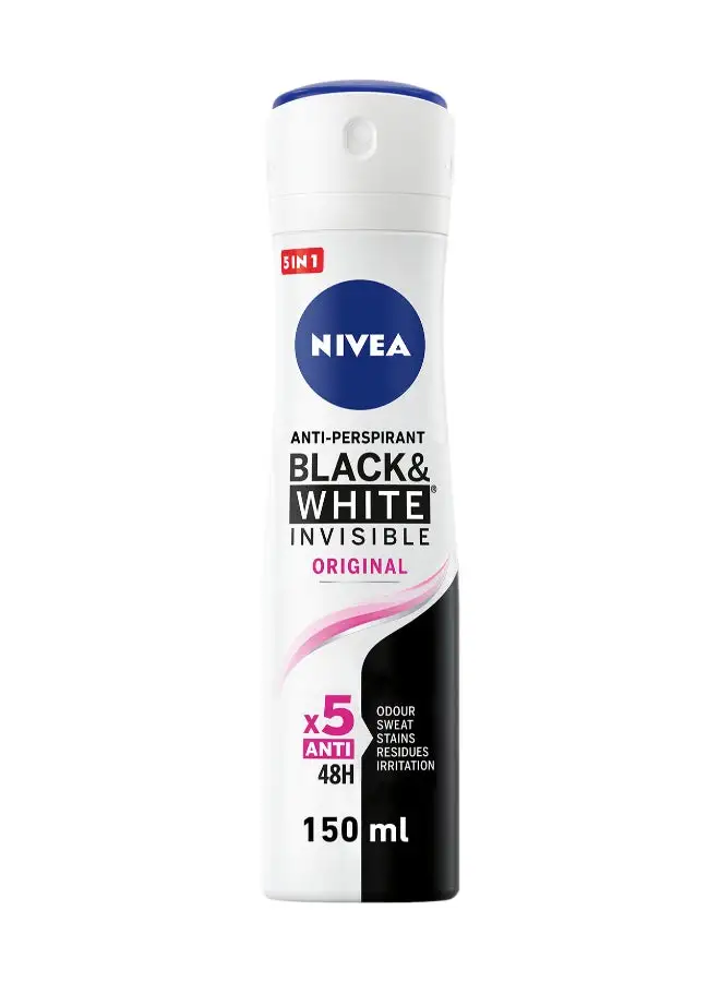 Nivea Black And White Invisible Original Antiperspirant Spray for Women Multicolour 150ml