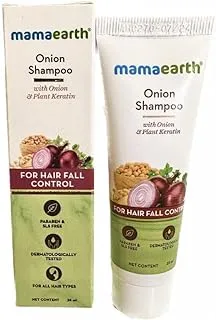 Mamaearth Onion Shampoo for Hair Growth and Hair Fall Control with Onion Oil and Plant Keratin 25 ml