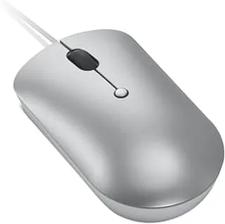 Lenovo 540 USB-C Wired Compact Mouse, 4 Button, Adjustable 2400 DPI, Left or Right Hand, GY51D20877, Cloud Grey