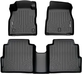 SMARTLINER Custom Fit Floor Mats 2 Row Liner Set Black Compatible with 2018-2023 Nissan Kicks