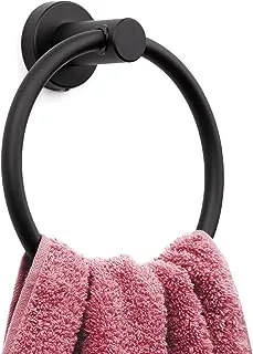 Marmolux Acc Towel Ring for Bathroon Hand Towel Holder Matte Black Round Kitchen Towel Hangers Wall Mount Heavy Duty Storage Stainless Steel