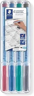 STAEDTLER Lumocolor 305M WP4-1 Folienstift، صندوق STAEDTLER M الصحيح، 4 قطع