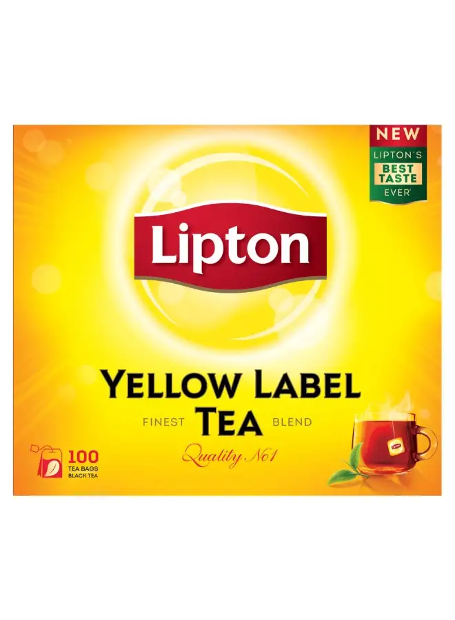 Lipton Yellow Label Black Tea 100 Teabags 2grams Pack of 100