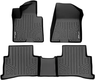 SMARTLINER Custom Fit All Weather Floor Mats 2 Row Liner Set Black Compatible with 2020-2022 Hyundai Tucson