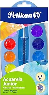 Pelikan Junior Watercolor and Brush Set, 12 Colors