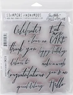 Stampers Anonymous_AGW Cling Handwritten Sentiments Mounted Stamp