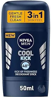 NIVEA MEN Deodorant Stick for Men, 48h Protection, Cool Kick Fresh Scent, 50ml