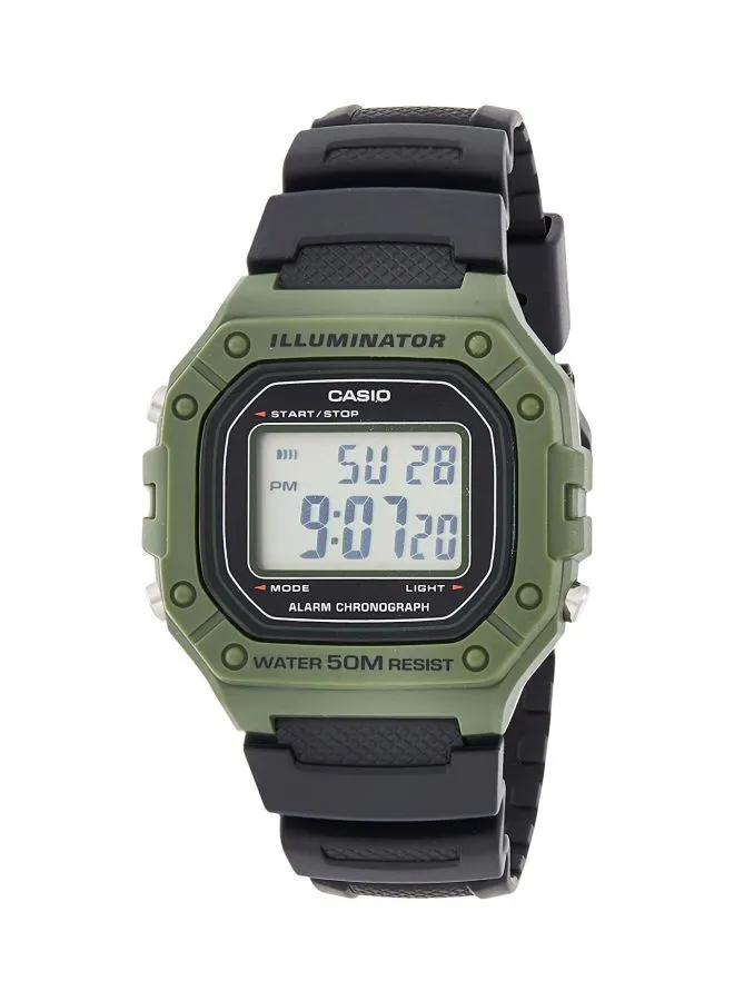 CASIO Men's Youth Digital Watch W-218H-3AVDF - 44 mm - Black