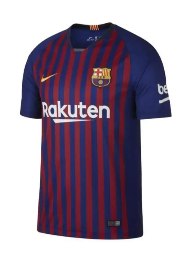 تيشيرت Nike FC Barcelona 2018-2019 أزرق ملكي عميق/ذهبي جامعي