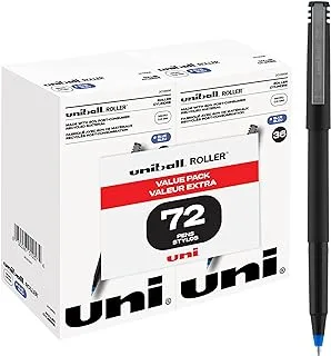 uni-ball Roller Pens, Micro Point (0.5mm), Blue, 72 Count