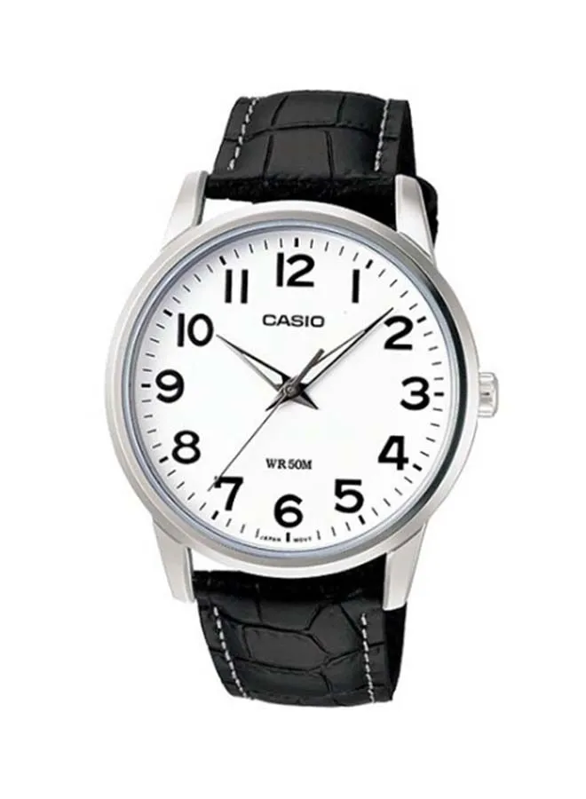 CASIO Men's Leather Analog Wrist Watch MTP-1303L-7BVDF