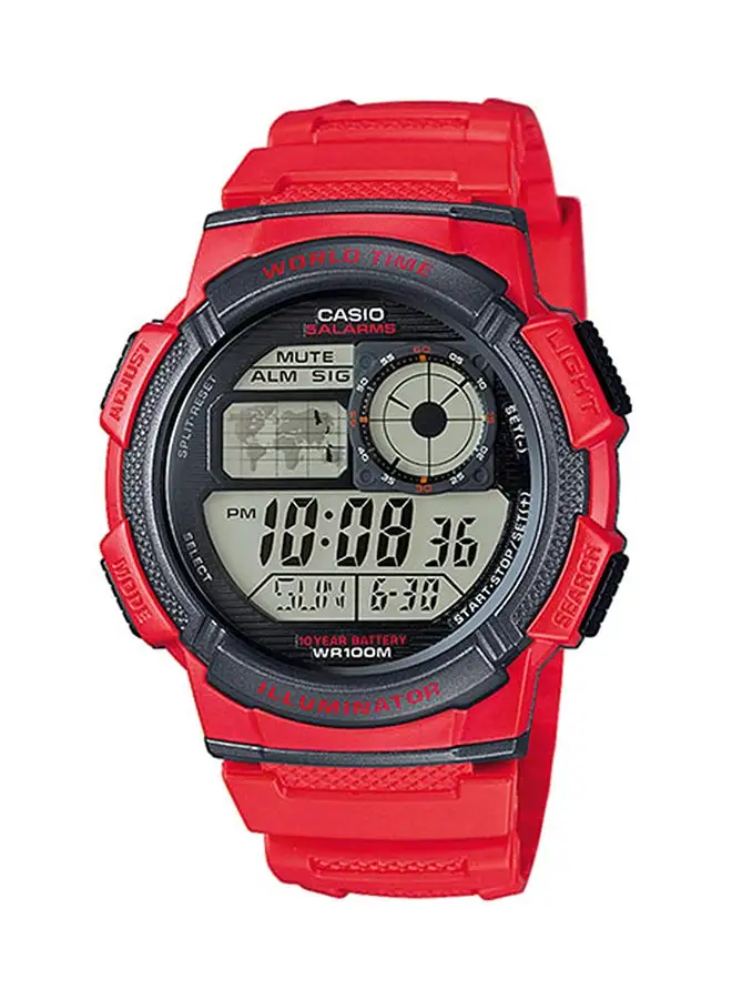 CASIO Men's Caballero Digital Watch AE-1000W-4AVEF - 40 mm - Red