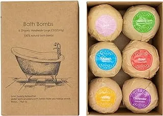 ALINICE Bath Bombs Gift Set, Organic & Natural Essential Oil Bath Bombs for Dry Skin Moisturizing, 6 x 2.1 oz, The Best Christmas Birthday Gifts idea for Her/Him