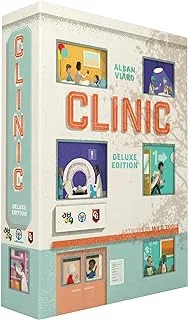 Capstone Games: Clinic Deluxe - Strategy Board Game, Tile Placement, 1-4 Players, Ages 12+, 60-150 Min Game Time